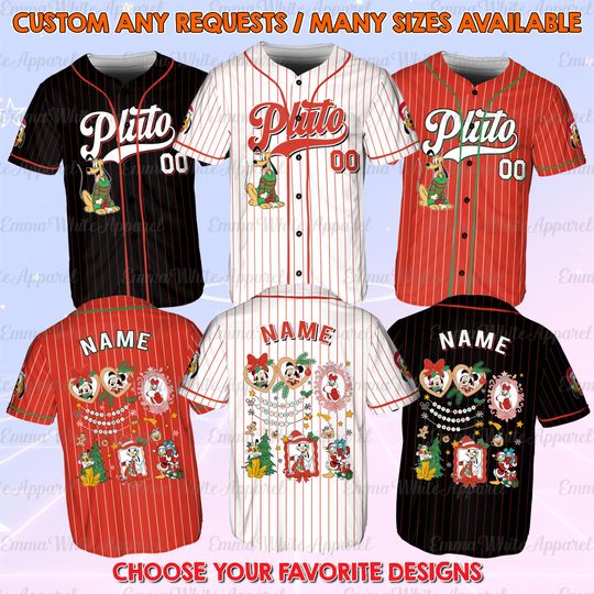 Disney Coquette Bows Mickey And Friends Christmas Jersey, Christmas Pluto Coquette Bow Jersey, Disney Pluto Christmas Coquette Bow Shirt