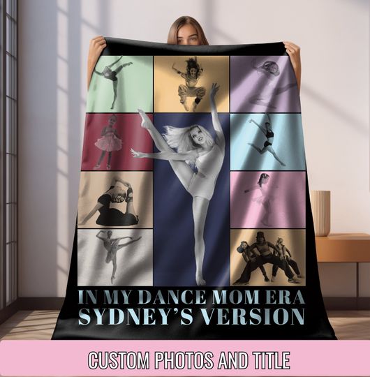 Discover Custom In My Dance Era Blanket For Girls Custom Dancer Gift for Dancer Swift Merch Gift Christmas Gift for Her Photo Blanket Recital Gift