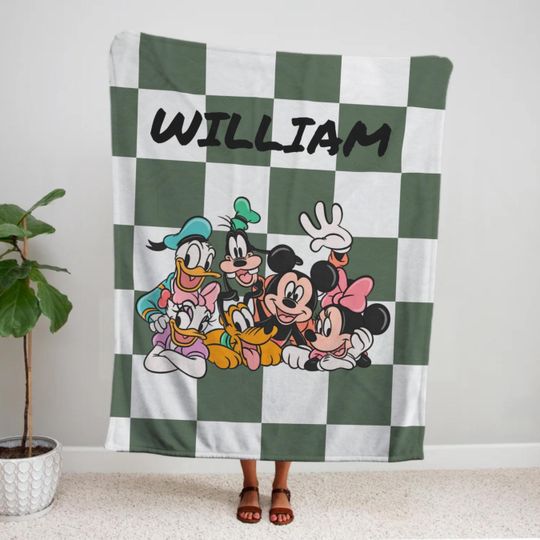 Discover Personalized Mickey Minnie Blanket for kids, Disney Bedding, Disney Blanket Custom Kids Blanket, Disney Baby Fleece Blanket, Disney Gift