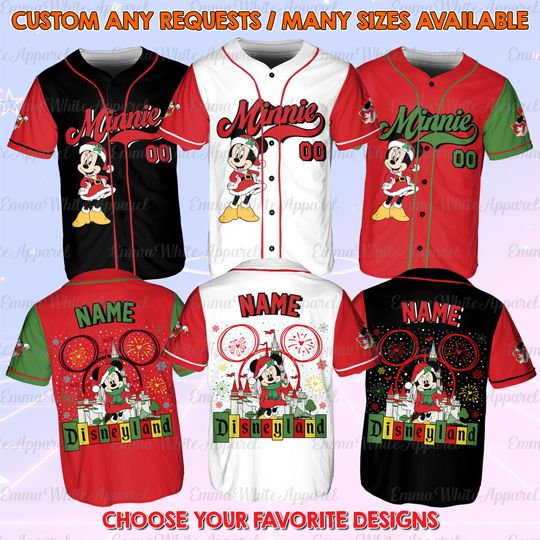 Discover Mickey And Friends Minnie Christmas Jersey, Disneyland Minnie Christmas Jersey, Mickeys Very Merry Shirt, Disneyland Christmas Trip Jersey