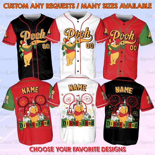 Discover Winnie The Pooh Pooh Christmas Jersey, Disneyland Pooh Christmas Jersey, Pooh And Friends Christmas Shirt, Disney Merry Christmas Shirt