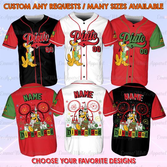 Discover Mickey And Friends Pluto Christmas Jersey, Disneyland Pluto Christmas Shirt, Mickey & Friends Xmas Party 2025, Disney Christmas Family Shirt