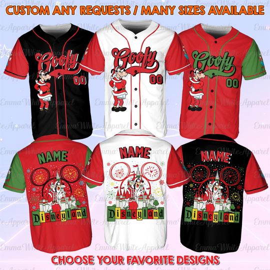 Discover Mickey And Friends Goofy Christmas Jersey, Disneyland Goofy Christmas Jersey, Mickey & Friends WDW Shirt, Disneyworld Christmas Trip Shirt