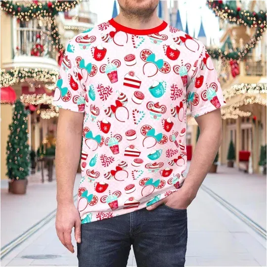 Minnie Mouse Snacks 3D T-Shirt, Disney All Over Print Tee