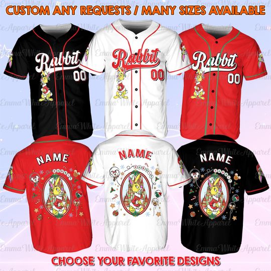 Discover Winnie The Pooh Rabbit Christmas Jersey, Disney Rabbit Mirror Christmas Jersey, Cute Winnie The Pooh Santa Shirt, Christmas 2025 Party Shirt