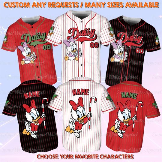 Discover Disney Daisy Babies Christmas Jersey, Daisy Duck Christmas Jersey, Disney Family Christmas Shirt, Personalized Disney Character Shirt