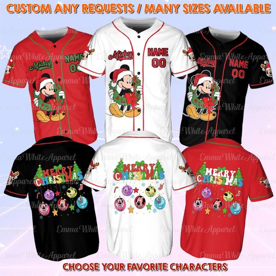 Discover Disney Mickey Merry Christmas Jersey, Mickey Mouse Christmas Jersey, Mickey & Friends Christmas Shirt, Mickeys Very Merry Shirt
