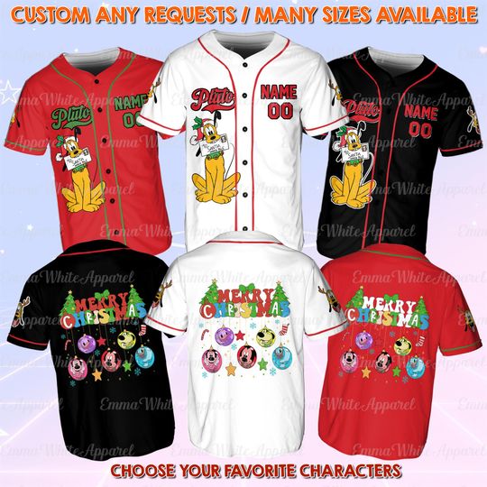 Discover Disney Pluto Merry Christmas Jersey, Pluto Christmas Jersey, Mickey & Friends Christmas Shirt, Disney Christmas Group Shirt