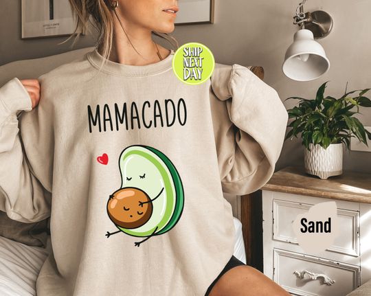 Discover Mamacado Sweatshirt and hoodie, Baby Announcement Shirt, New Mom Gift, Pregnancy Reveal Tee, Baby Shower Gift, Pregnancy Gift  - MC11