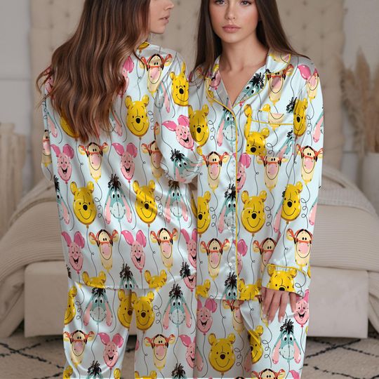 Discover Winnie The Pooh and Friends Pajama Set, Pooh Balloons Sleepwear, Disney Pooh Loungewear, Cute Pooh Bear Pajamas, Classic Pooh, Pooh and Co