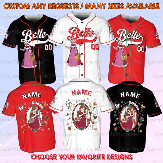 Discover Princess Belle Christmas Jersey, Disney Belle Mirror Christmas Jersey, Xmas Walt Disney Trip Shirt, Disney Character Christmas Shirt