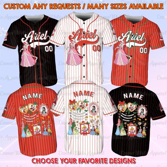 Discover Disney Princess Ariel Christmas Jersey, Christmas Ariel Coquette Jersey, Coquette Princess Ariel Christmas Shirt, Christmas Gift For Women