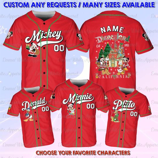 Discover Disneyland Mickey And Friends Christmas Jersey, Mickey's Very Merry Christmas Jersey, Mickey Minnie Xmas Shirt, Very Merry Party 2025 Shirt