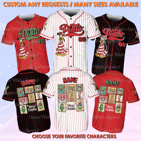Discover Pluto Coquette Stamp Jersey, Pluto Christmas Jersey, Disneyland Xmas Shirt, Holiday Disney Trip Shirt, Mickey And Friends Christmas Jersey