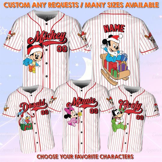 Discover Mickey And Friends Babies Christmas Jersey, Mickey And Friends Christmas Jersey, Magic Kingdom Xmas Shirt, Family Disney Vacation Shirt