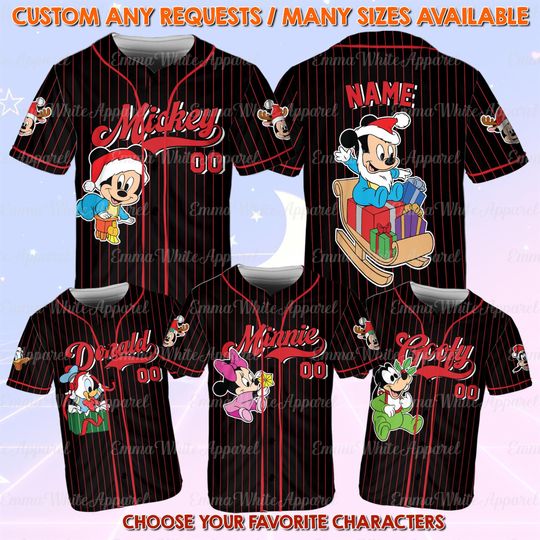 Discover Mickey And Friends Babies Christmas Jersey, Mickey And Friends Christmas Jersey, Disneyland Xmas Shirt, Very Merry Christmas Party Shirt