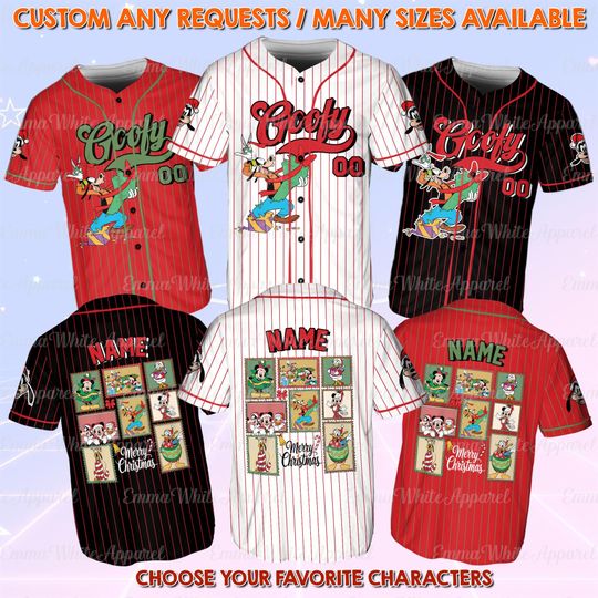 Discover Goofy Coquette Stamp Jersey, Goofy Christmas Jersey, Magic Kingdom Holiday Shirt, Very Merry Christmas Shirt, Mickey Friends Xmas Jersey