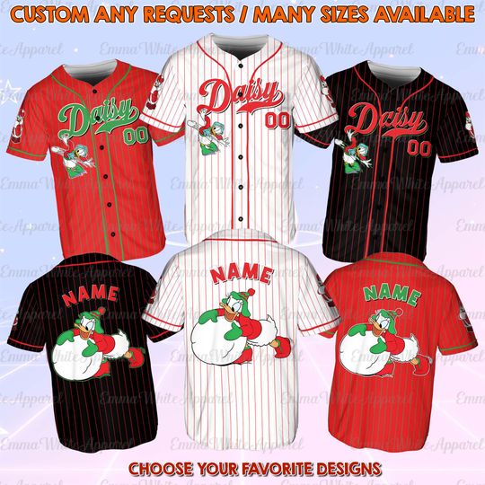 Mickey And Friends Daisy Christmas Jersey, Disney Daisy Xmas Jersey, Donald Daisy Christmas Shirt, Disneyworld Christmas Characters Shirt