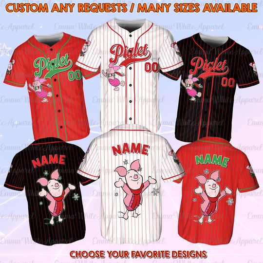 Discover Winnie The Pooh Piglet Christmas Jersey, Disney Piglet Xmas Jersey, Pooh And Piglet Christmas Jersey, Disneyland Christmas Matching Shirt