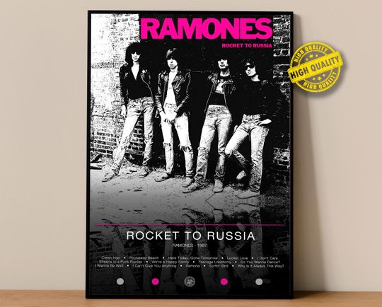 Discover Ramones Poster | Rocket to Russia Poster | Album Poster Prints