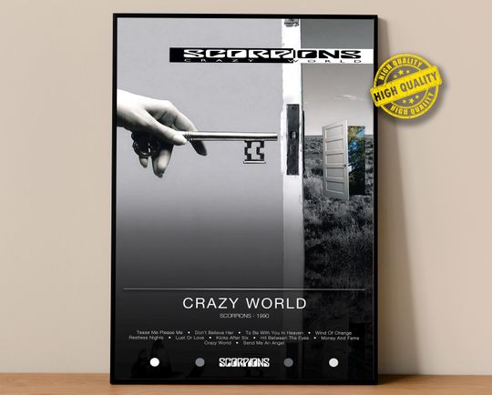 Discover Scorpions Poster | Crazy World Poster | Album Poster Prints | Wall Decor Posters