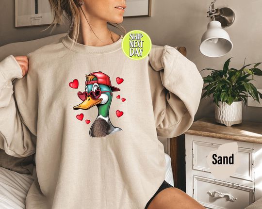 Valentines Duck Sweatshirt