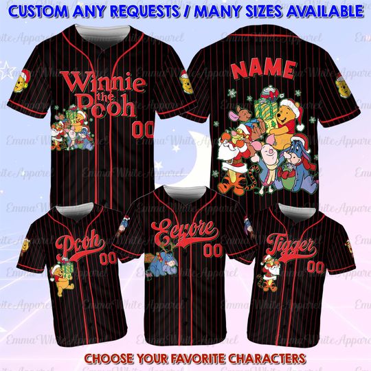 Discover Disney Winnie The Pooh Christmas Jersey, Winnie The Pooh Xmas Costume Jersey, Cute Winnie The Pooh, Eeyore Tigger Piglet Christmas Shirt