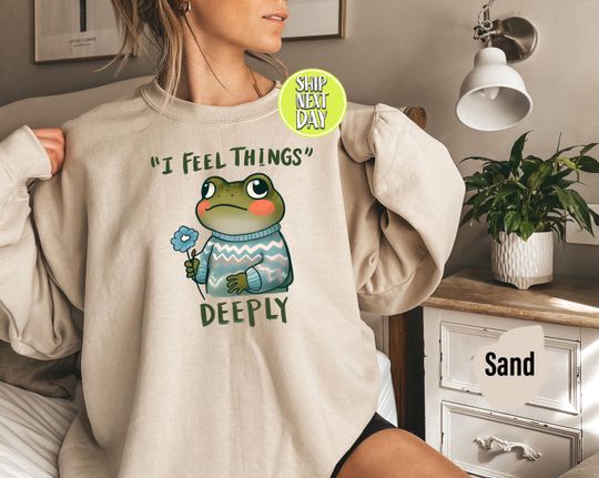Discover Funny Frog Sweatshirt with Sayings, Sarcastic Frog