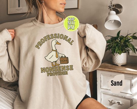 Discover Funny Goose Sweatshirt, Sarcastic Animal Humor