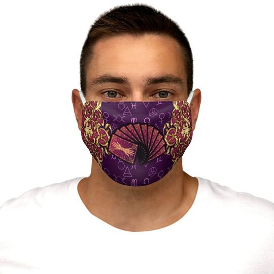 Discover Facilier Face Mask Adjustable | goth disney villains theme park princess frog facilier tarot witchy face mask