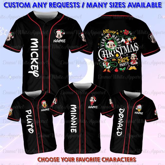 Discover Disney Mickey And Friends Christmas Head Jersey, Mickey's Very Merry Christmas Jersey, Daisy Donald Xmas Shirt, Disney Xmas Family Shirt