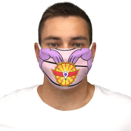 Discover Figment Face Mask Adjustable | disney world bound epcot theme park imagination institute cloth washable