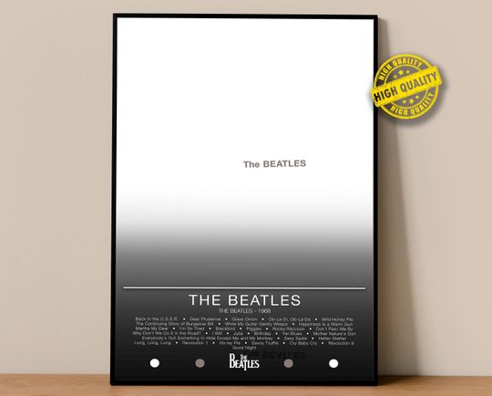 The Beatles Poster | The Beatles White Album Poster | Album Poster Prints