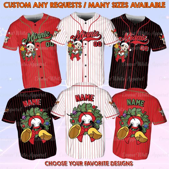 Discover Mickey And Friends Christmas Wreath Jersey, Disney Minnie Christmas Jersey, Minnie Mouse Santa Xmas Shirt, Disneyland Christmas Party Jersey