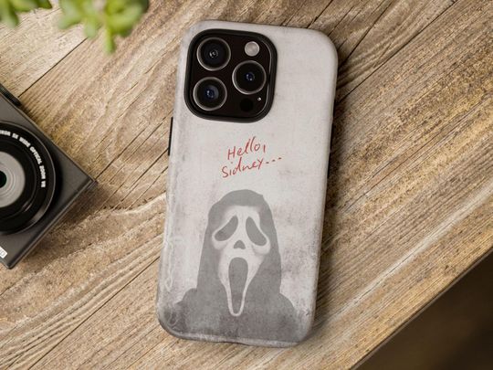 Ghostface Scream Phone Case: Halloween Horror Movie Mask, Slim, Tough, MagSafe