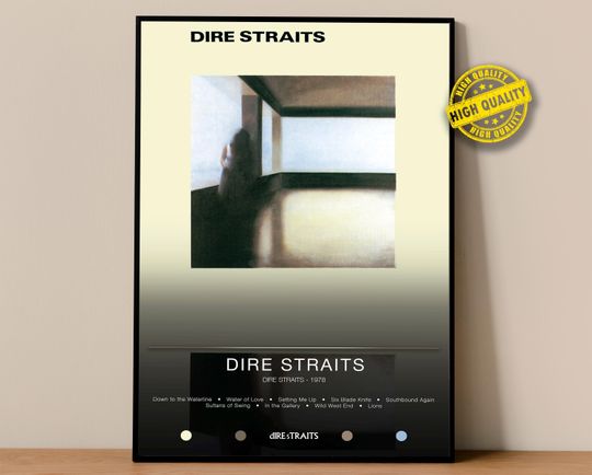 Discover Dire Straits Poster | Dire Straits Album Poster | Album Poster Prints | Wall Decor Posters | Album Cover | Rock Music Poster