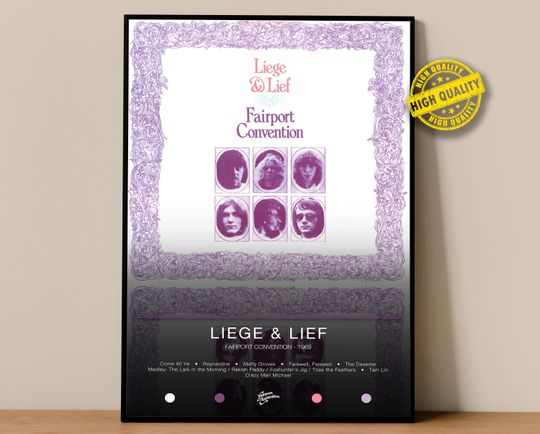 Discover Fairport Convention Poster | Liege & Lief Poster | Album Poster Prints | Wall Decor Posters | Album Cover | Rock Music Poster
