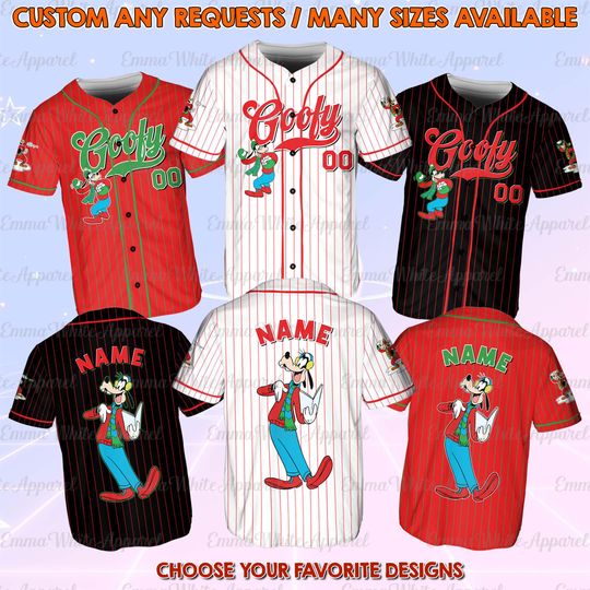Discover Mickey And Friends Goofy Christmas Baseball Jersey, Disney Goofy Xmas Jersey, Disney Merry Xmas Jersey, Pluto Goofy Christmas Jersey Shirt