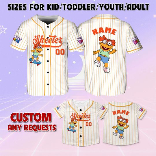 Discover Muppets Babies Skeeter Baseball Jersey, Skeeter Birthday Jersey, Muppets Babies Disney Jersey, Skeeter Christmas Jersey, Disney Family Shirt
