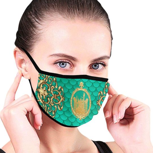 Discover Princess Ariel Face Mask with Filter Pocket | cloth face mask disney princess mask little mermaid washable reusable face mask