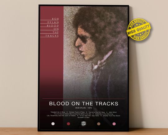 Bob Dylan Poster | Blood on the Tracks Poster | Album Poster Prints | Wall Decor Posters