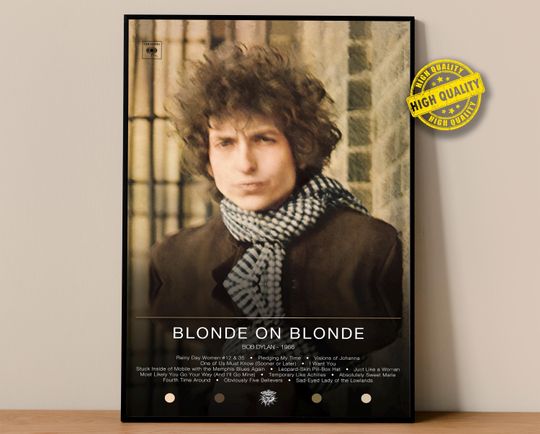 Discover Bob Dylan Poster | Blonde on Blonde Poster | Album Poster Prints | Wall Decor Posters | Album Cover | Rock Music Poster