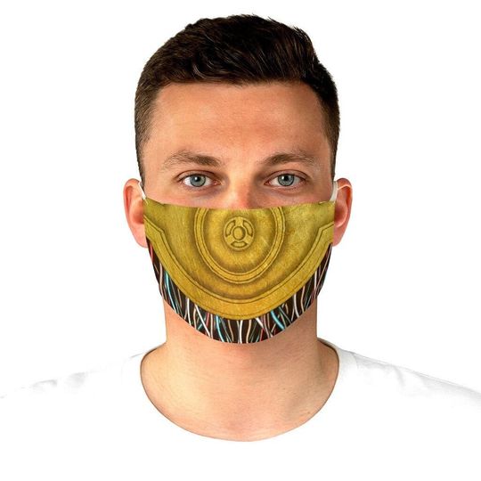 Discover Space Wars Gold Droid Face Mask Adjustable | disney star wars c-3po c3po droid theme park cosplay costume face mask