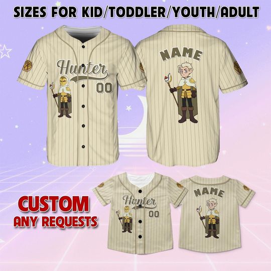 Discover The Owl House Hunter Baseball Jersey, Hunter Birthday Jersey, The Owl House Disney Baseball Jersey, Hunter Christmas Jersey