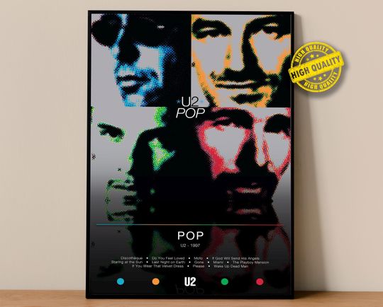 U2 Poster | Pop Poster | Album Poster Prints | Wall Decor Posters