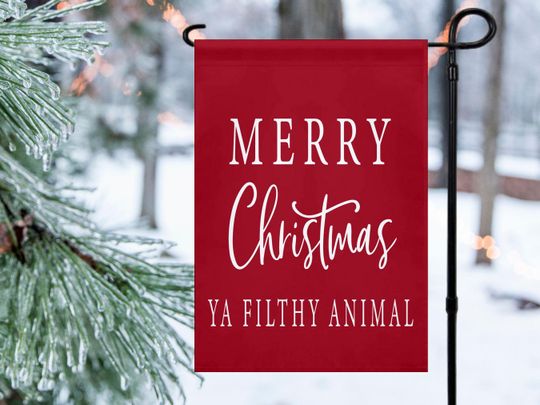 Discover Funny Christmas Garden Flag, Outdoor House Banner, Porch Decor, New Home Housewarming Gift