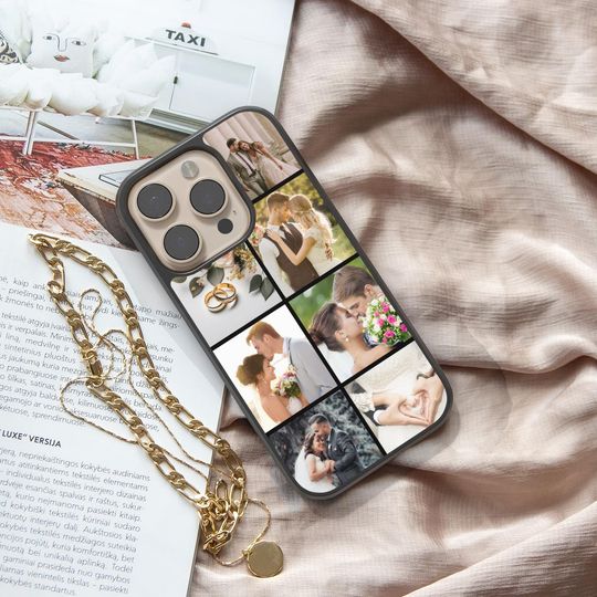 Discover Personalized Custom Picture Collage phone case, Custom phone case with Photo, Photo collage iPhone,  Customizable Phone cover Couples Photos