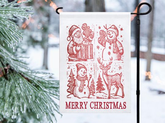Discover Merry Christmas House Banner, Holly Jolly Santa Porch Flag, Seasonal Home Decor