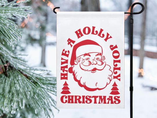 Discover Christmas Garden Flag, Santa Porch Decor, Holiday Seasonal Flag