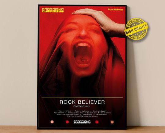 Discover Scorpions Poster | Rock Believer Poster | Album Poster Prints | Wall Decor Posters | Album Cover | Rock Music Poster
